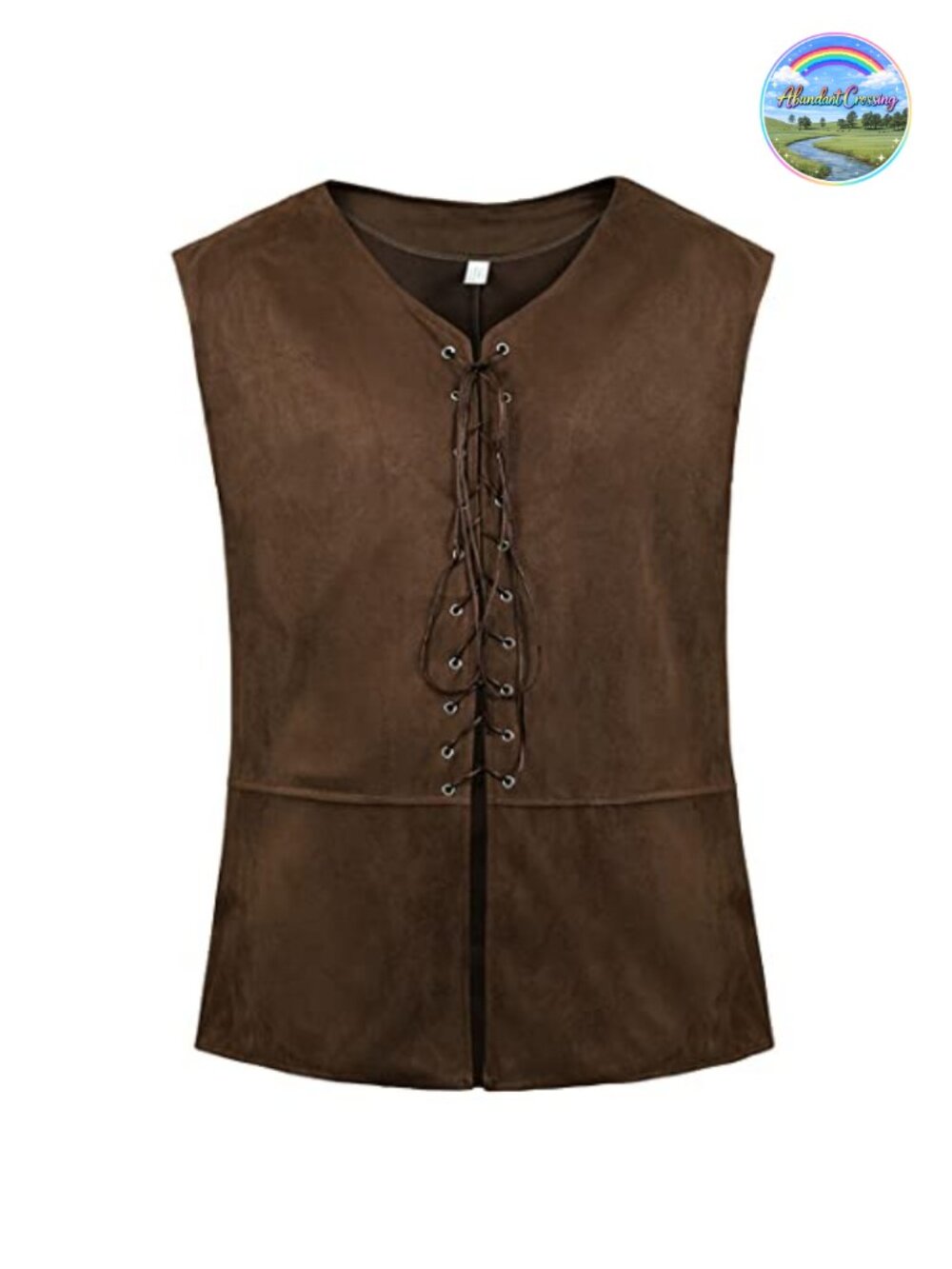 Mens Pirate Vest Renaissance Medieval Steampunk Lace-Up Waistcoat Costume
